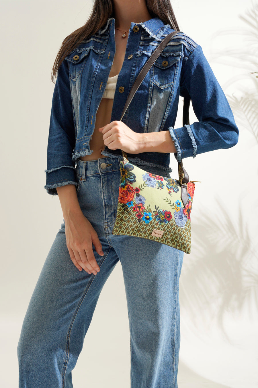 Vibrant Bloom Flat Sling Bag