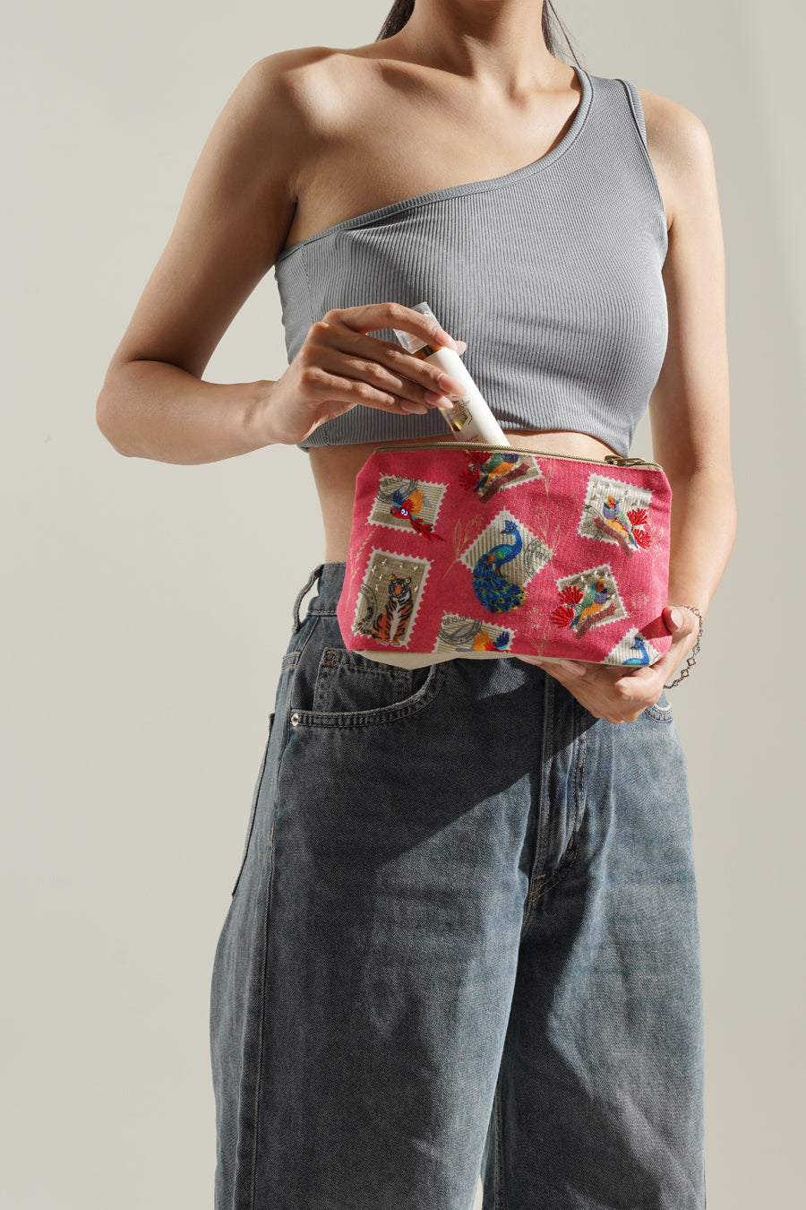 Jungle Stamp Cosmetic Bag