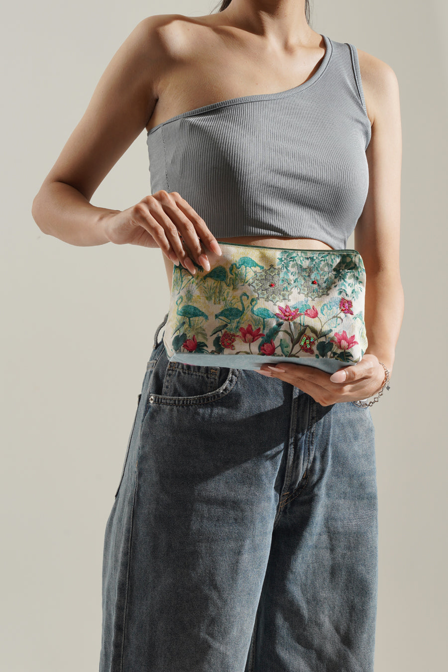 Ethnic Flamingo Cosmetic Bag