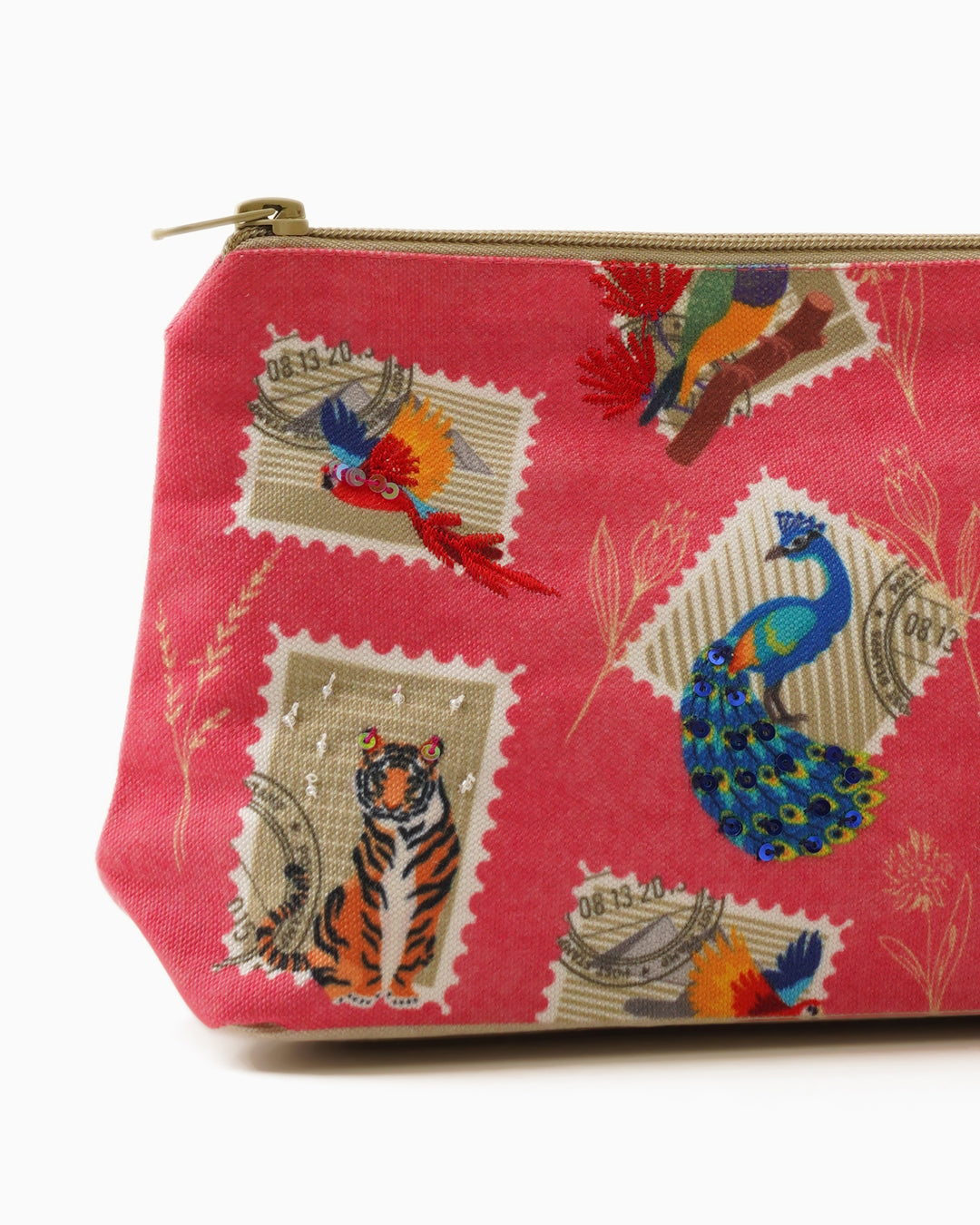 Jungle Stamp Cosmetic Bag