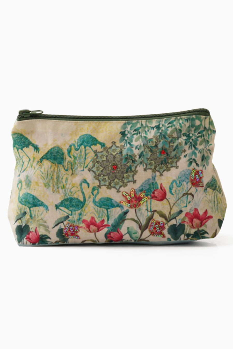 Ethnic Flamingo Cosmetic Bag