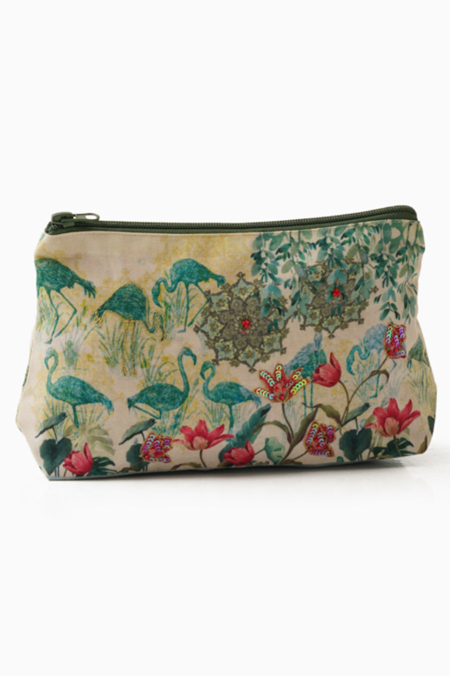 Ethnic Flamingo Cosmetic Bag