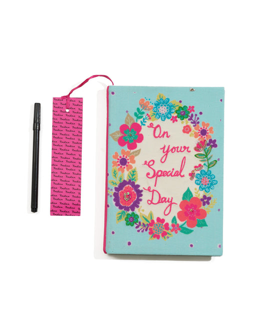 HELLO SUNSHINE FABRIC NOTEBOOK 8 X 6"