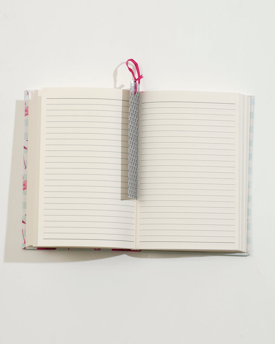 Flamingo Carnations Hard Cover Notebook 8 X 6"