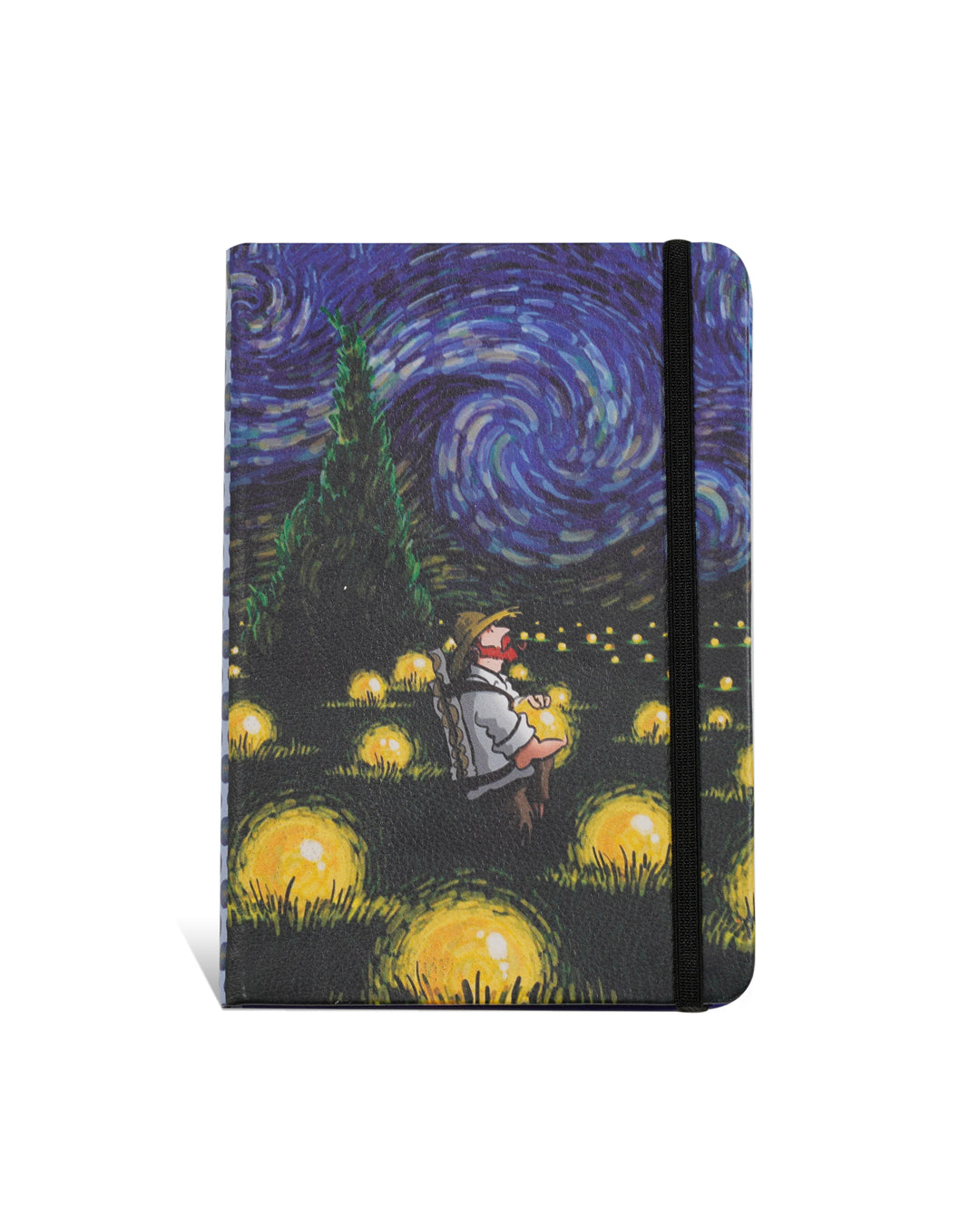 Starry Night 8 X 6 Vegan Leather Notebook