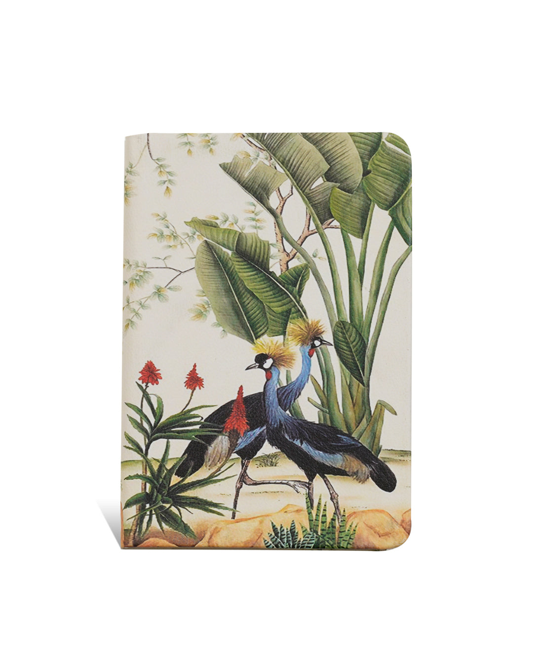 Crowned Crane 8 X 6 Noebook With Vegan Leather