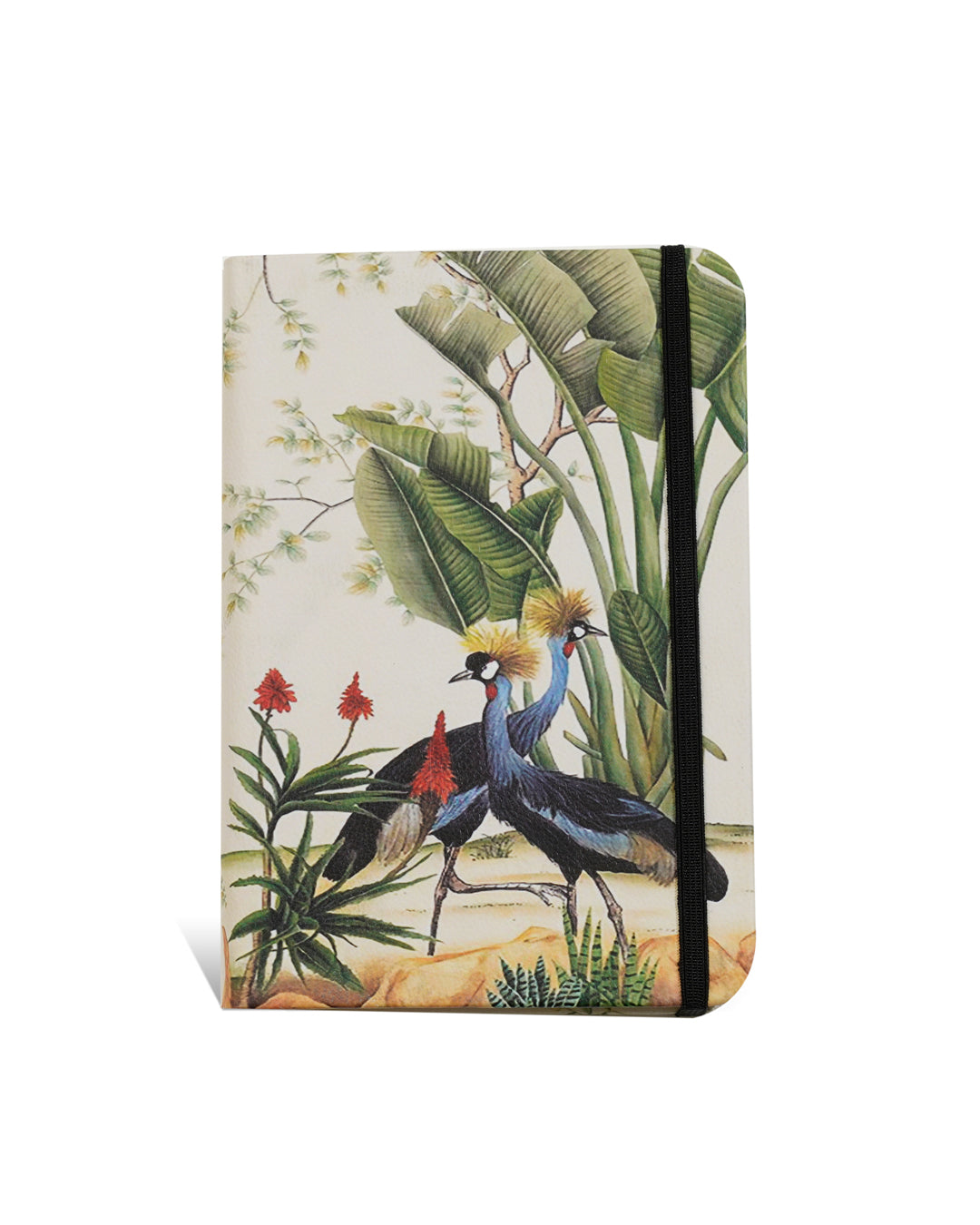 Crowned Crane 8 X 6 Noebook With Vegan Leather