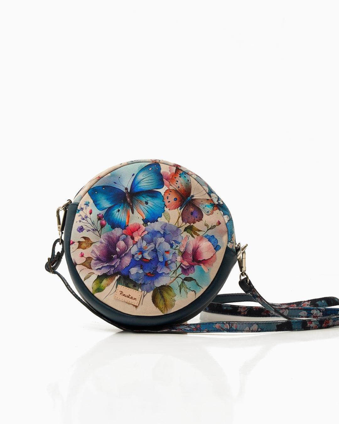 Butterfly Splash Round Sling Bag