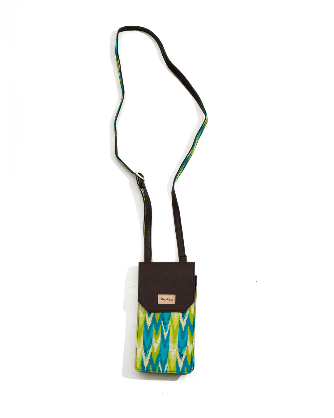 Green Ikat Mobile Sling Bag