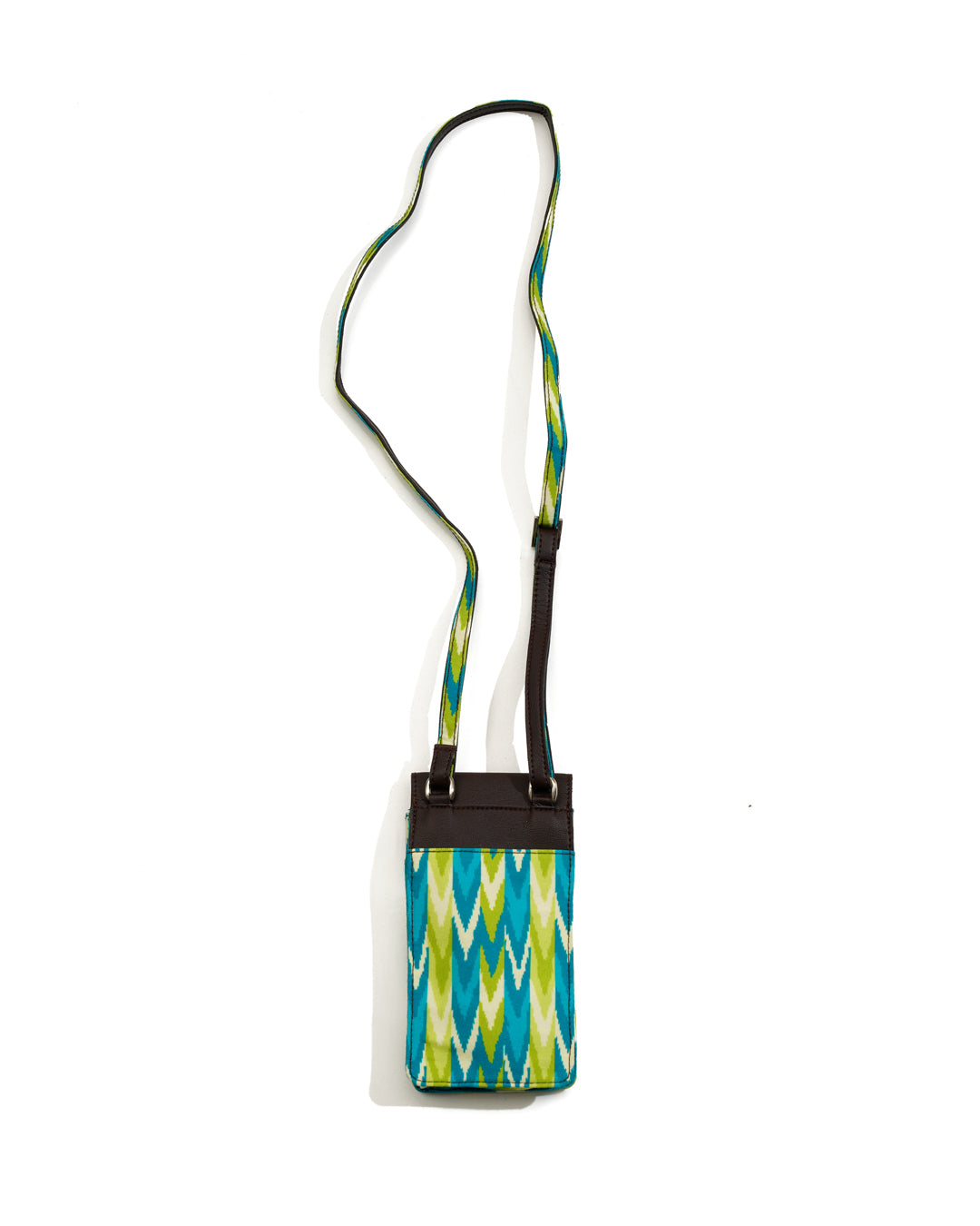 Green Ikat Mobile Sling Bag