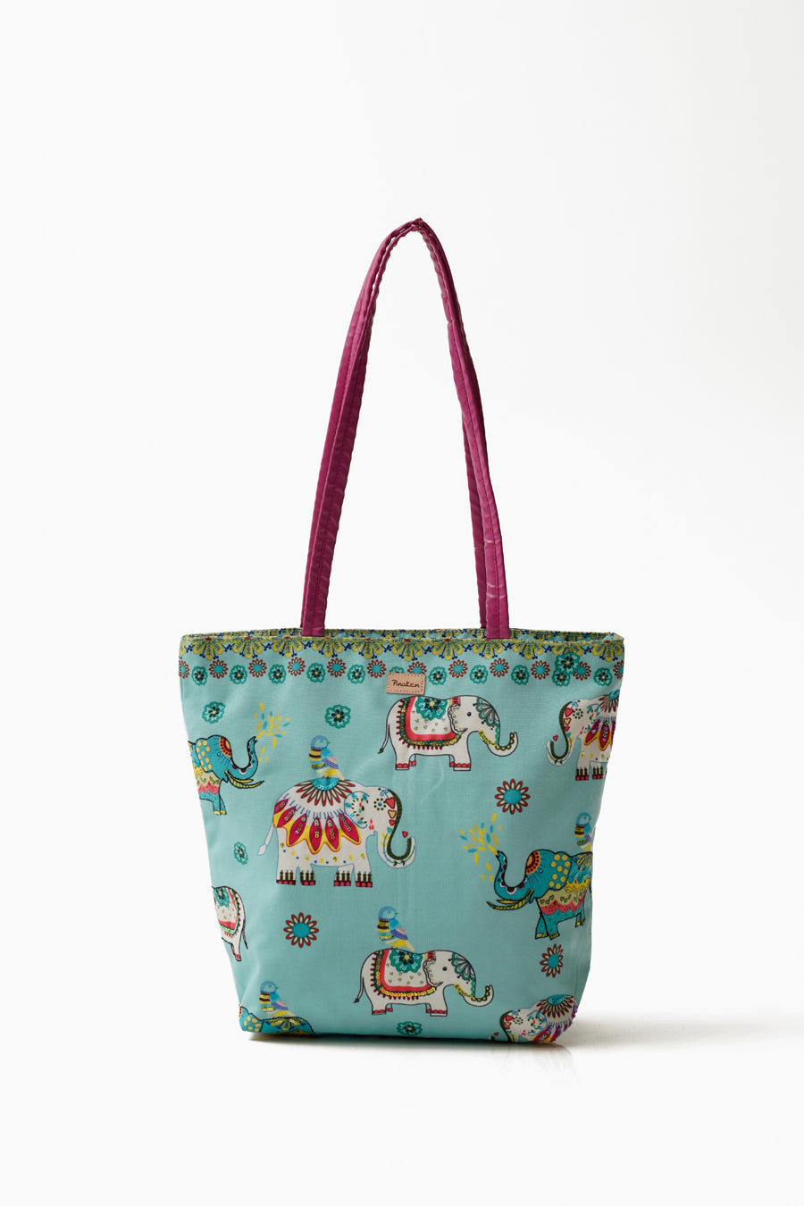 Jumbo Trunk with Vegan Leather Handle Tote Bag