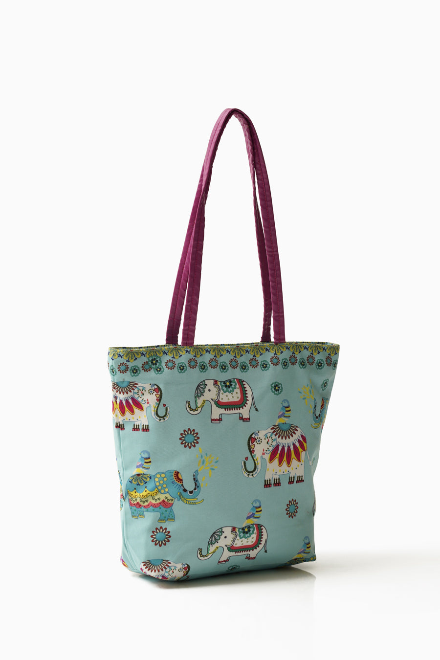 Jumbo Trunk with Vegan Leather Handle Tote Bag