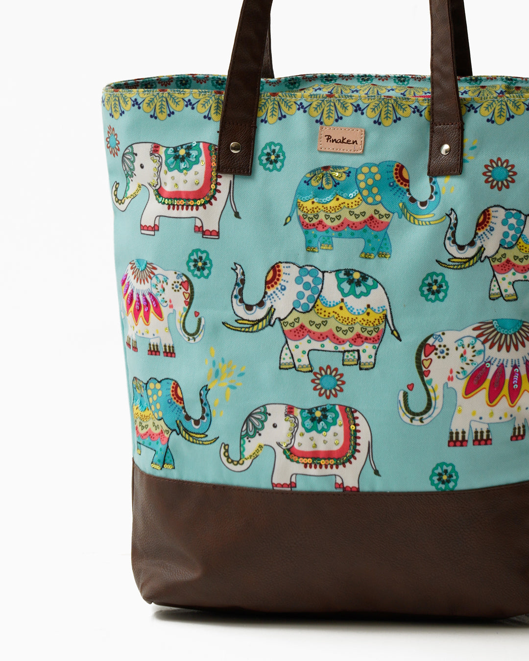 JUMBO TRUNK SHOULDER TOTE BAG WITH VEGAN LEATHER