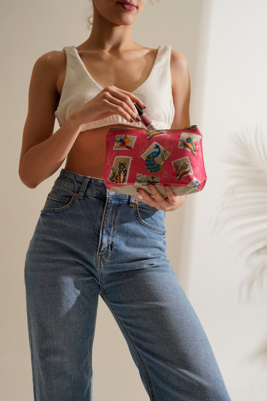 Jungle Stamp Cosmetic Bag