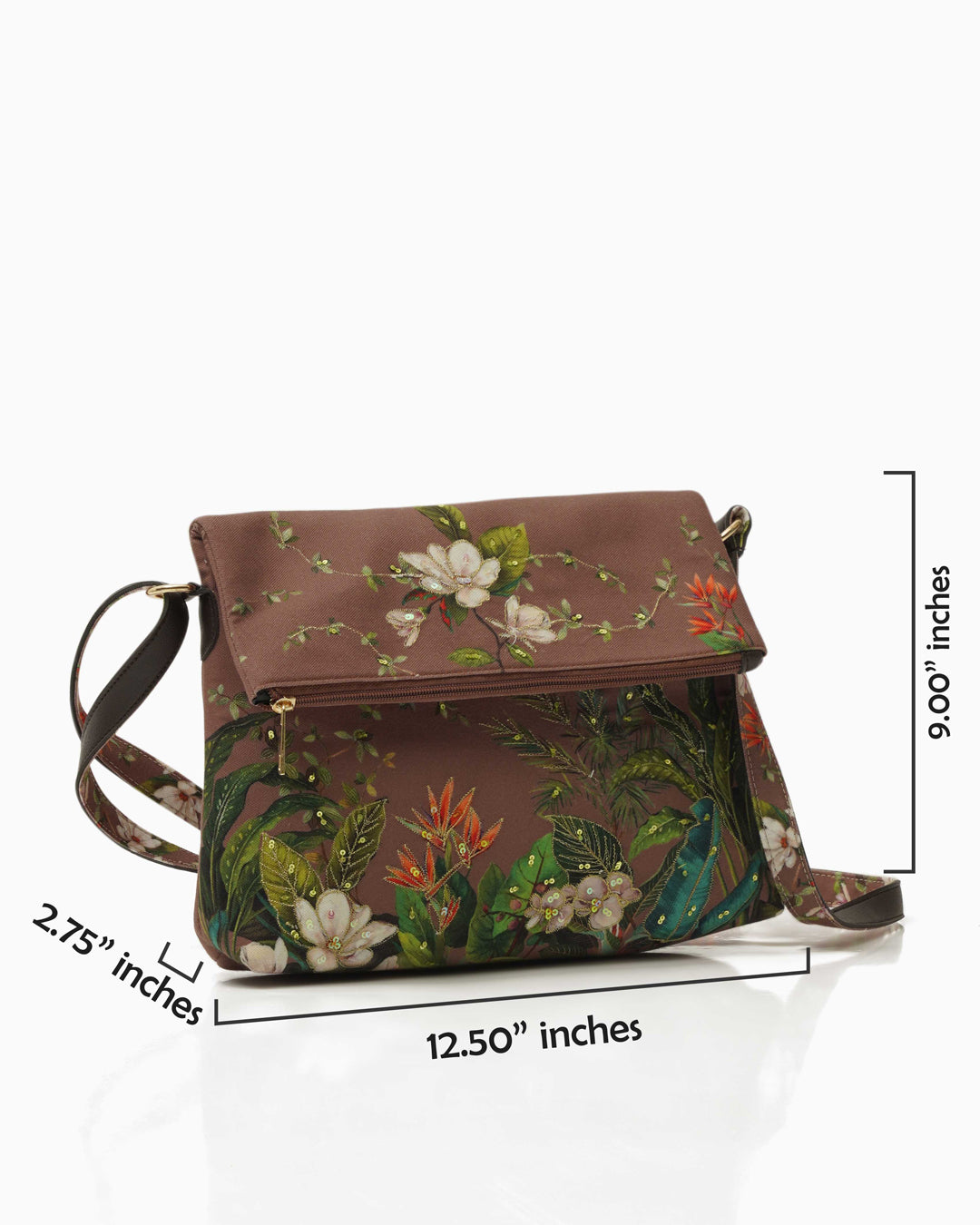 Floral Paradise Foldover Sling Bag