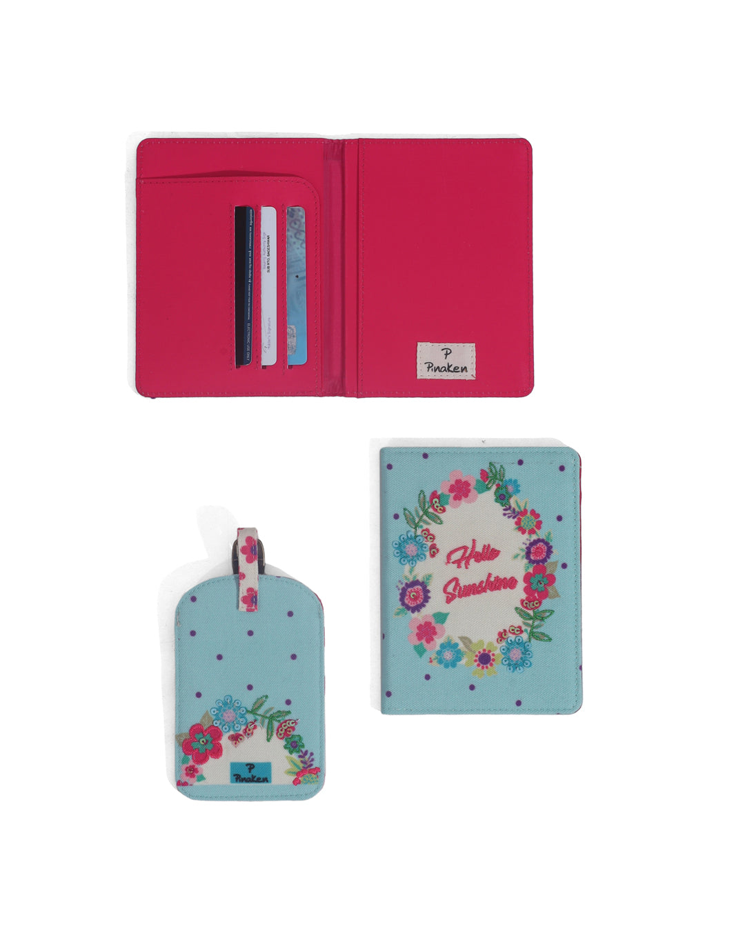 HELLO SUNSHINE Passport Holder & LUGGAGE TAG SET OF 2