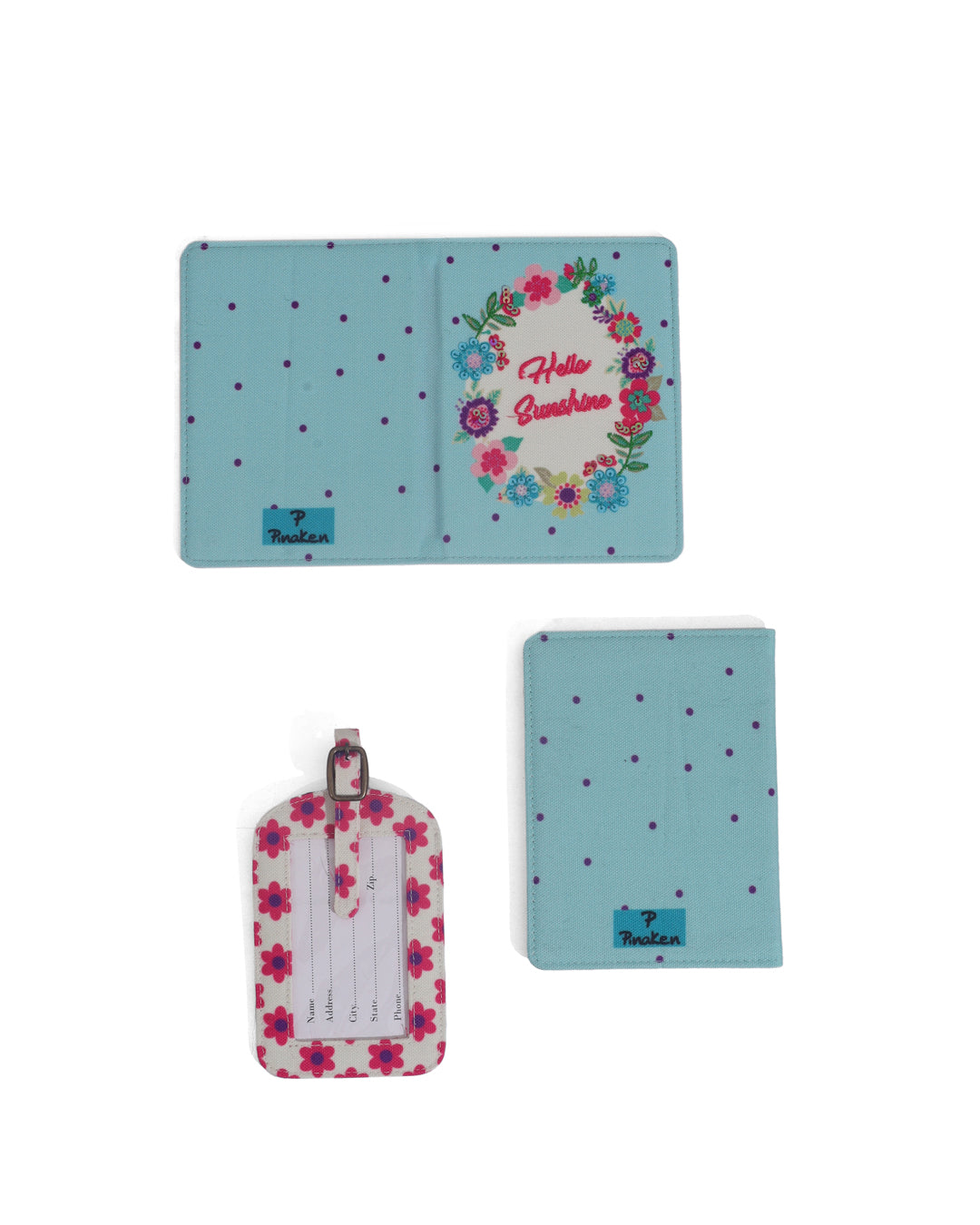 HELLO SUNSHINE Passport Holder & LUGGAGE TAG SET OF 2