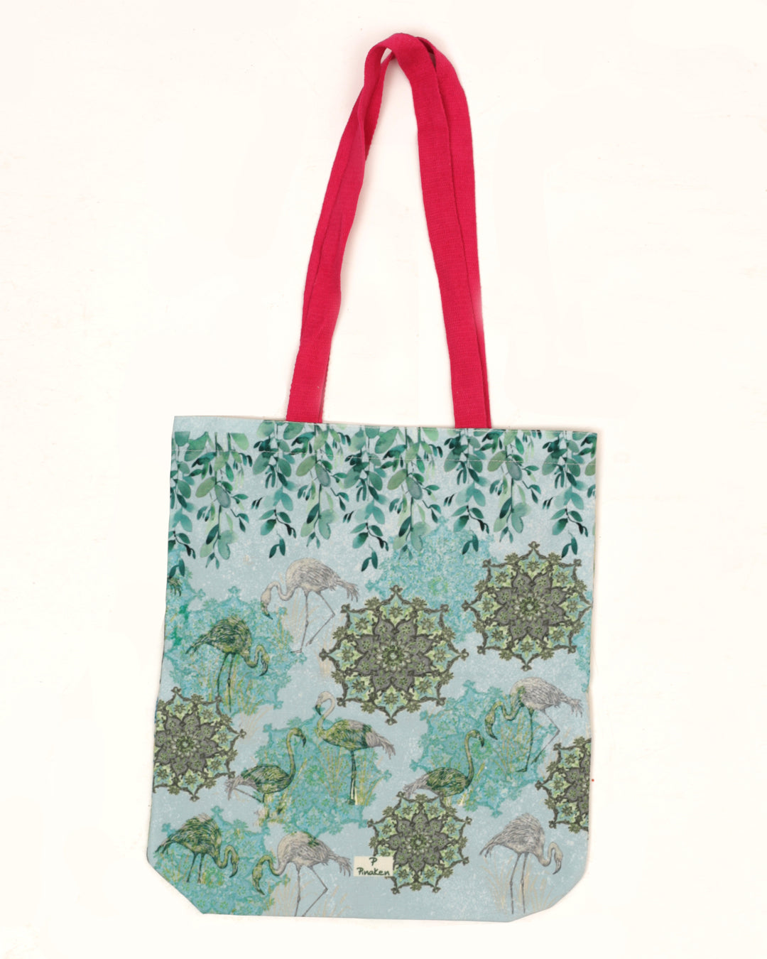 ETHNIC FLAMINGO NIWAD HANDLE TOTEBAG
