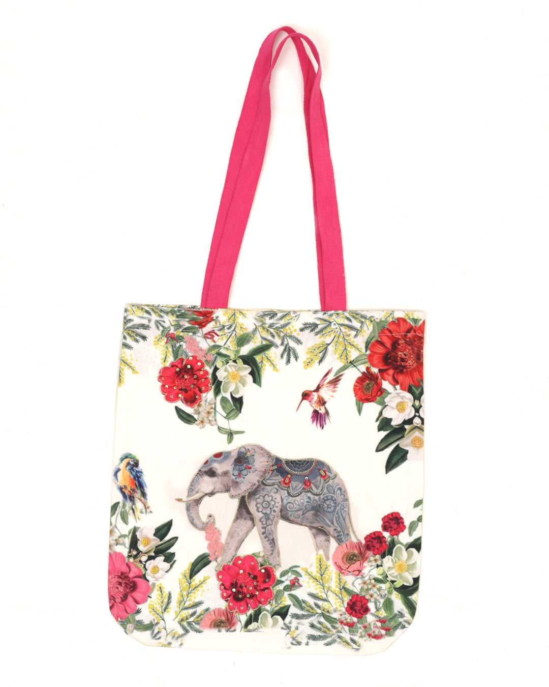 TROPICAL ELEPHANT NIWAD HANDLE TOTEBAG