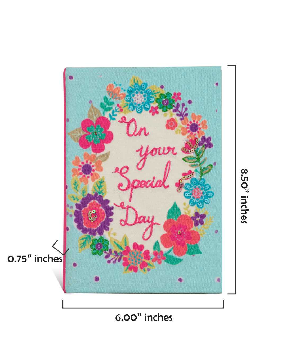 HELLO SUNSHINE FABRIC NOTEBOOK 8 X 6"