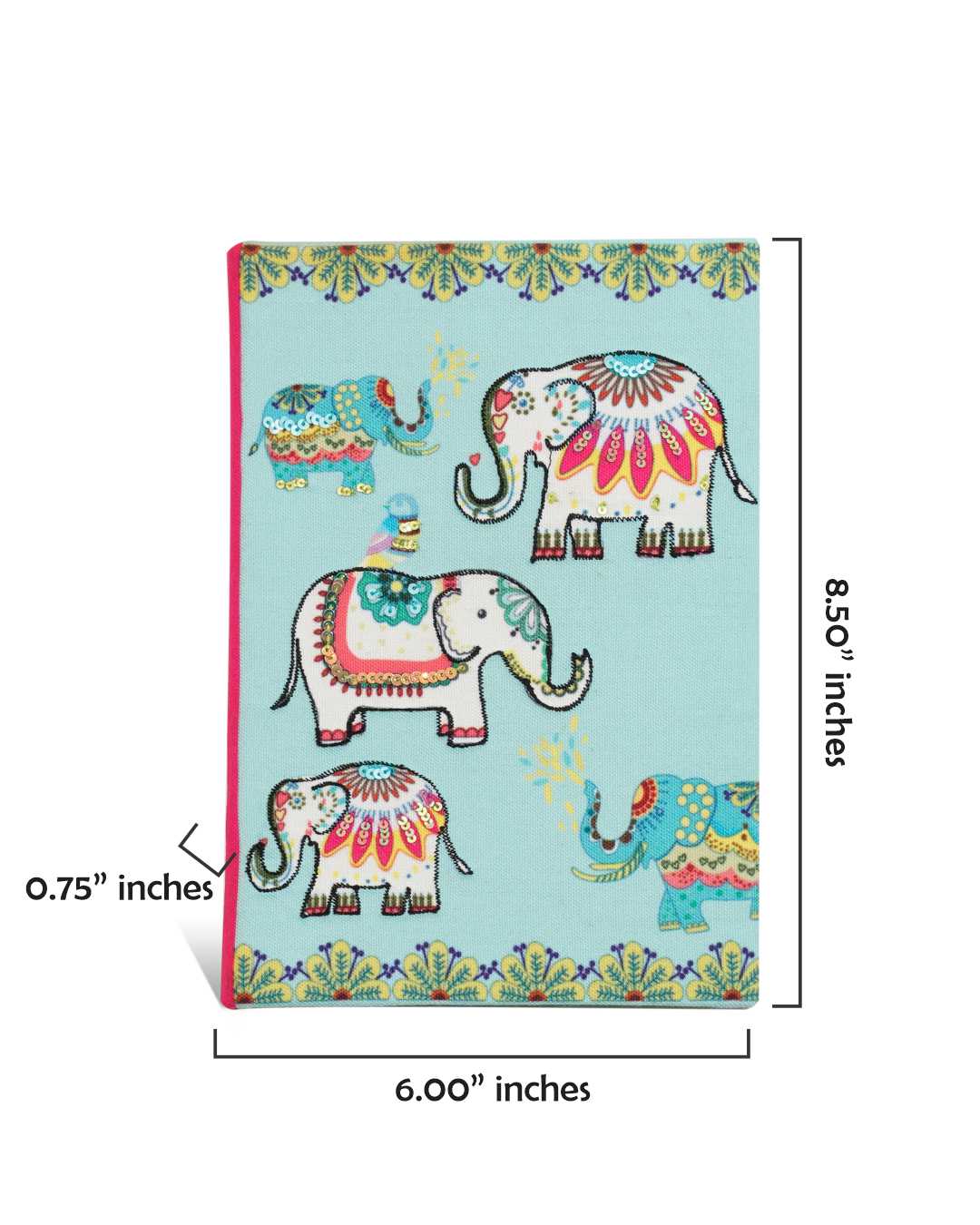 Jumbo Trunk Fabric Notebook 8 X 6"