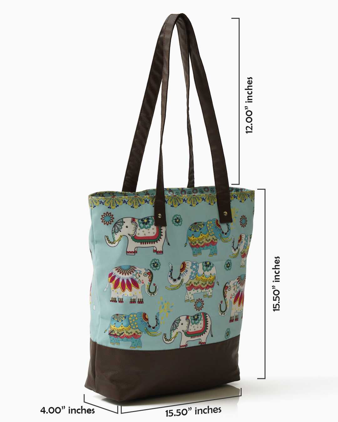 JUMBO TRUNK SHOULDER TOTE BAG WITH VEGAN LEATHER