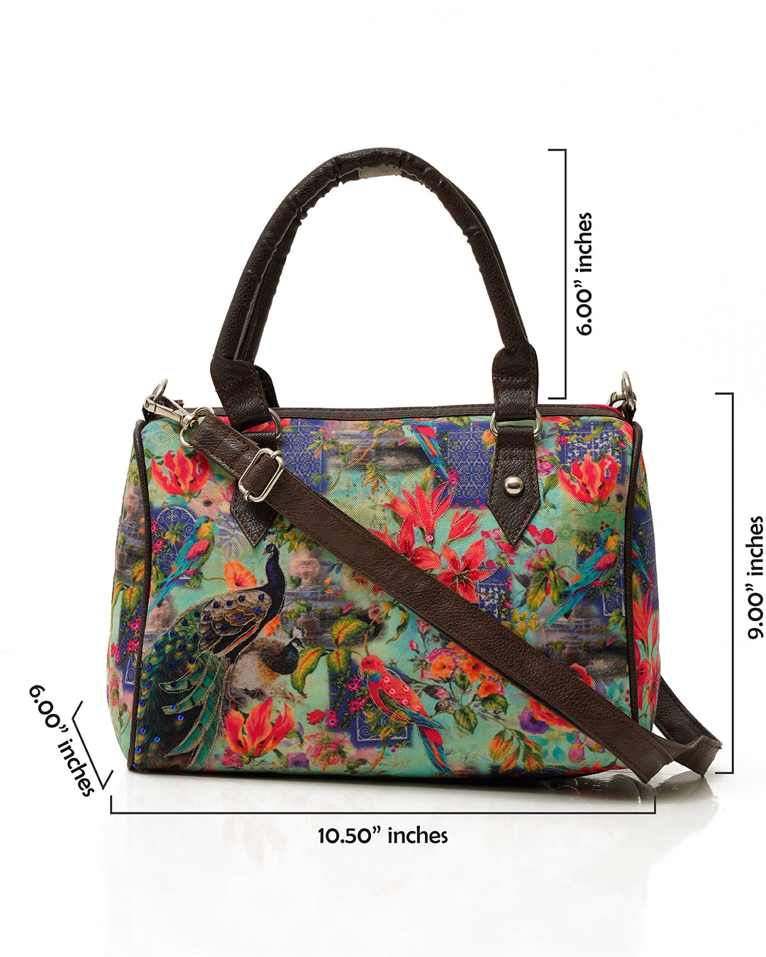Tropical Peacock Mini Flight Bag