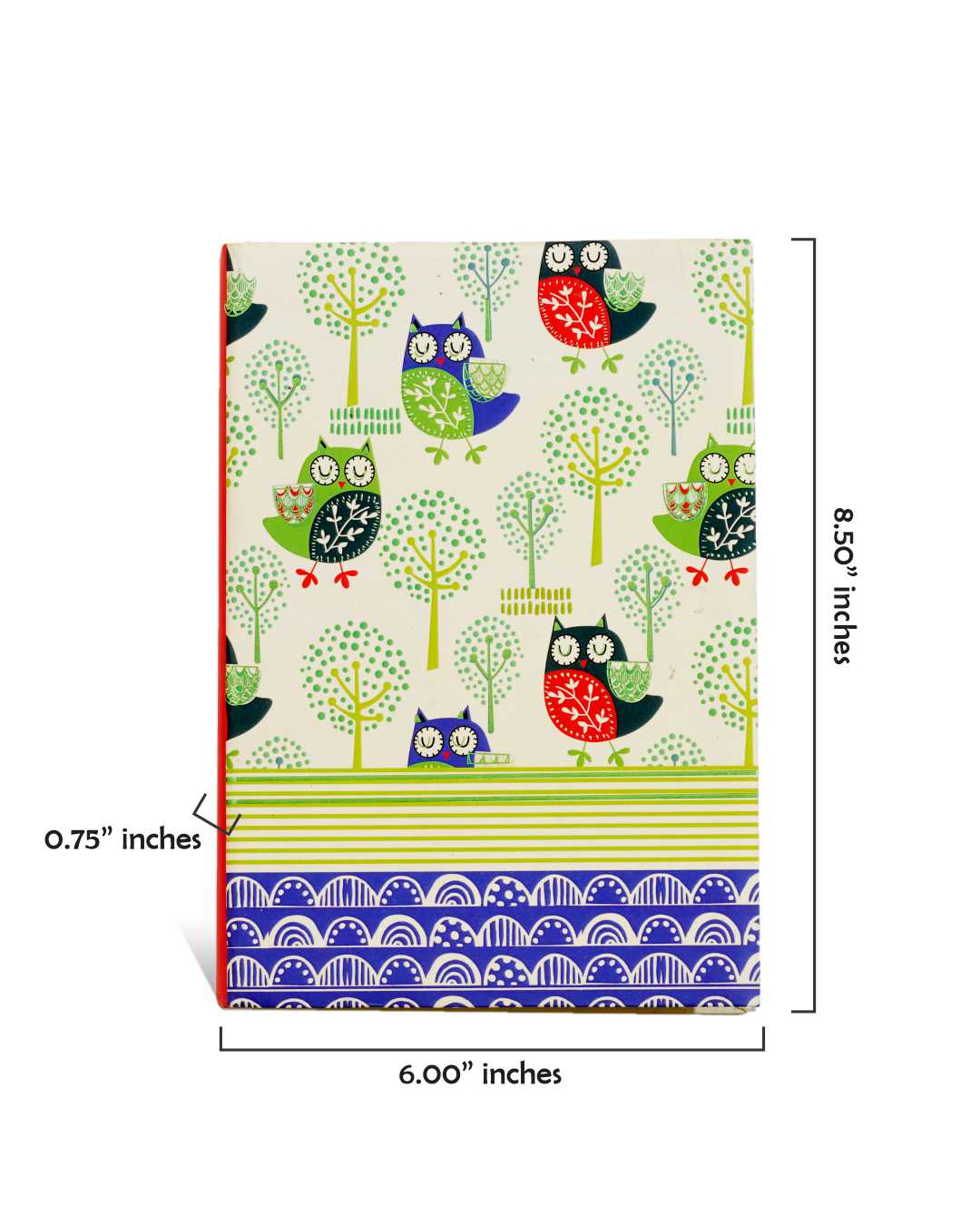 SLEEPY OWLS NOTEBOOK 8 X 6 SOFT COVER