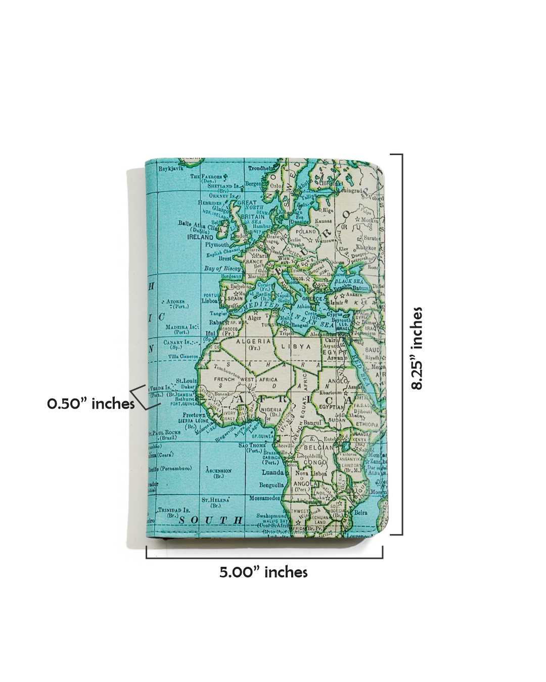 World Tour Passport & Travel Documents Holder Printed Vegan Leather