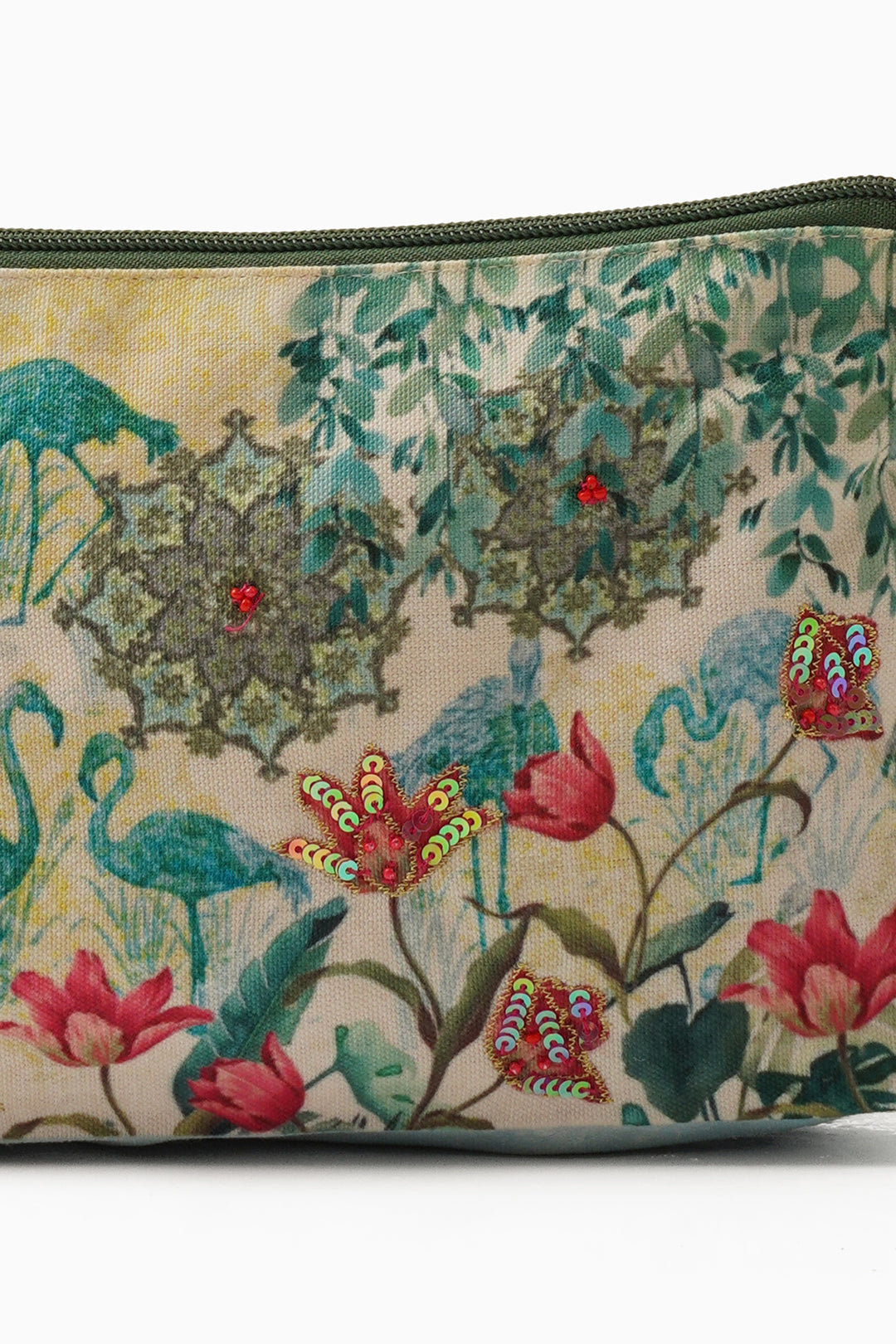 Ethnic Flamingo Cosmetic Bag