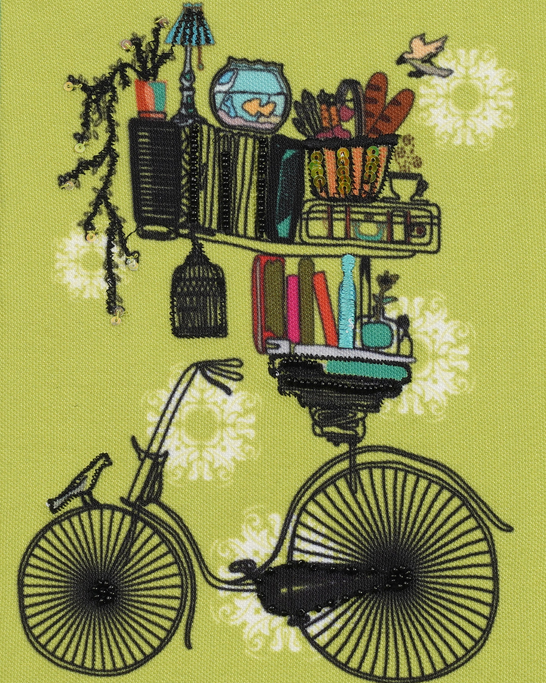 BRAIN BRIDGE CYCLE FABRIC NOTEBOOK 8 X 6"