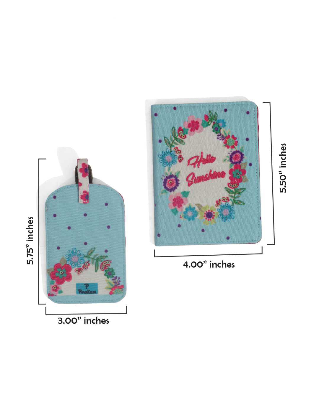 HELLO SUNSHINE Passport Holder & LUGGAGE TAG SET OF 2