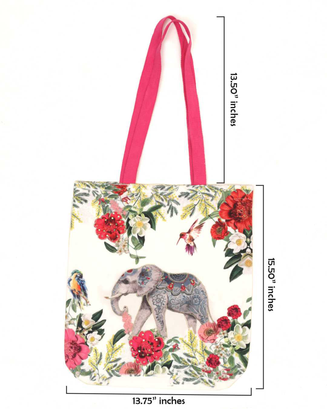 TROPICAL ELEPHANT NIWAD HANDLE TOTEBAG
