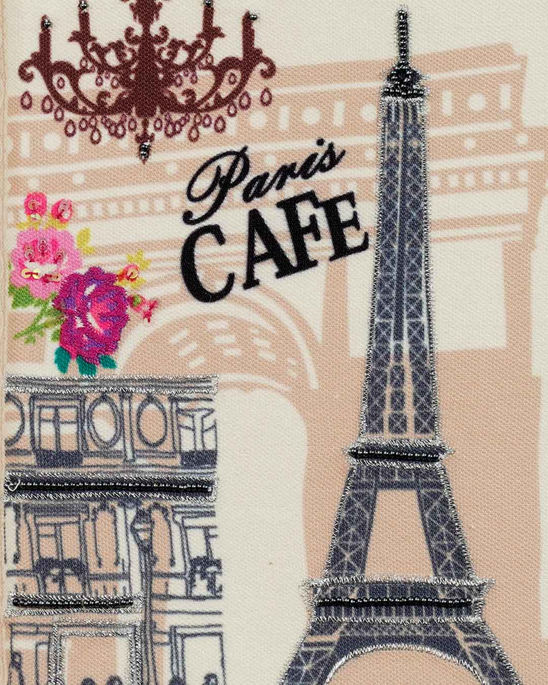 Paris Café Fabric Notebook 8 X 6