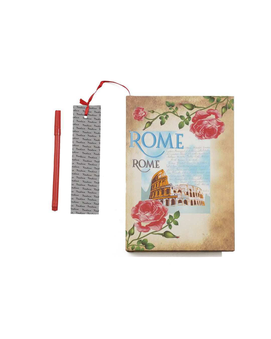 VINTAGE ROME NOTEBOOK 8 X 6 Hand Cover