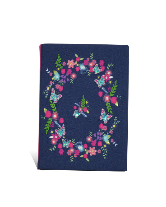 BUTTERFLY BLOOM FABRIC NOTEBOOK 8 X 6"