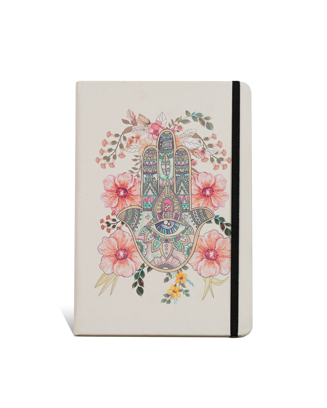 Hand of Fatima A4 Notebook With Printed Vegan Leather