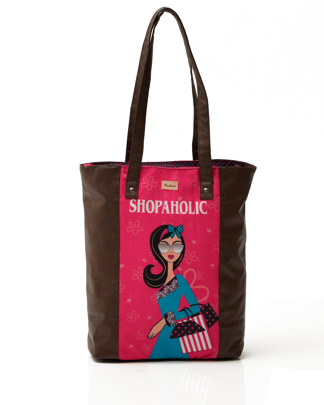 Shopaholic Shoulder Tote Bag With Vegan Leather